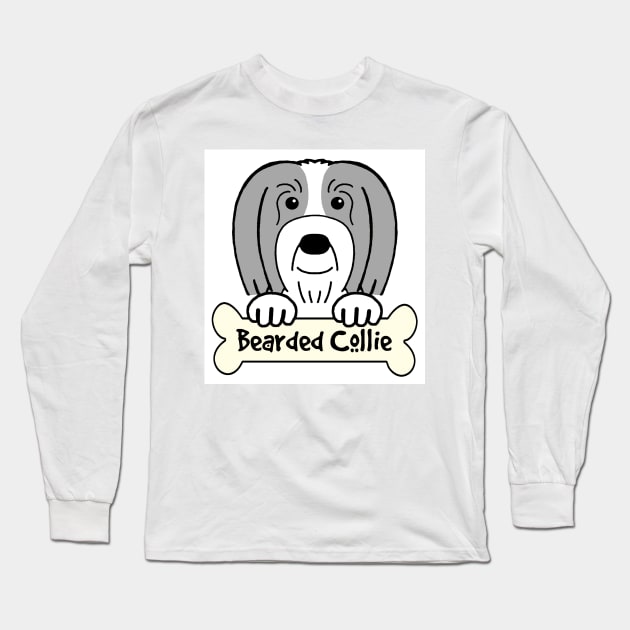 Bearded Collie Long Sleeve T-Shirt by AnitaValle